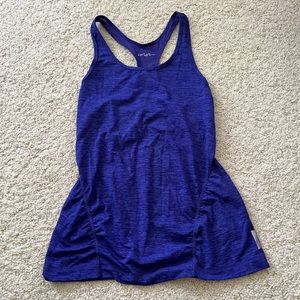 FINAL Zella racerback tank ruched net sheer purple - medium